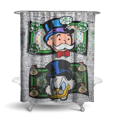 «Scrooge & Mr. Monopoly / Money Art» штора для ванной