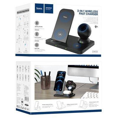 Hoco CW33 Ultra Charge 3-in-1 Wireless Charging Dock