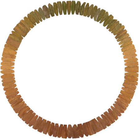 Circle Formed from 1&quot; Wide Leaf Fragments