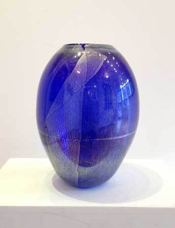 Cobalt and Silver Vase