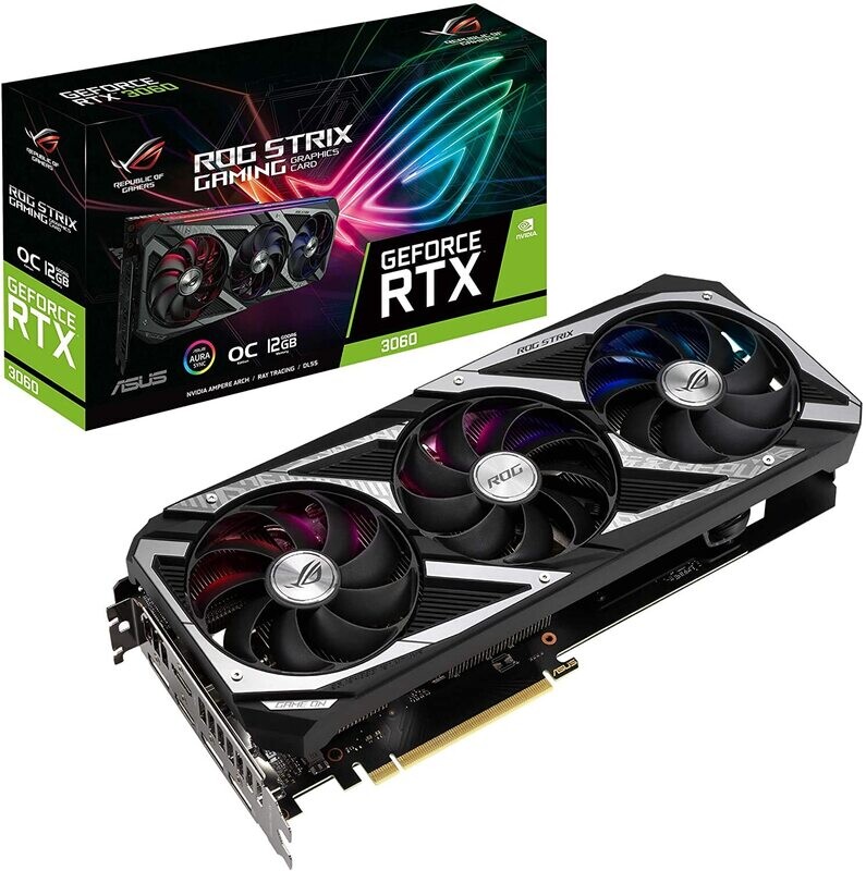 ASUS GeForce RTX 3060 12GB ROG STRIX OC Ampere Graphics Card