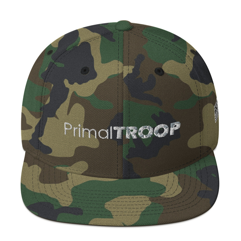 PrimalTroop American Flag - Snapback (Embroidered)