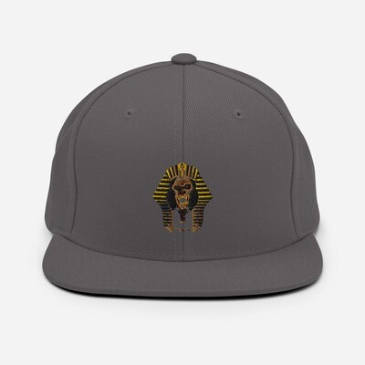 Pharaoh- Snapback Hat (Black & Gold Embroidered)