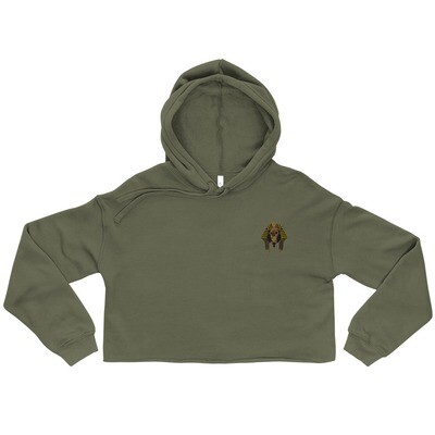 'The Pharaoh' - Women's - Crop Hoodie (Embroidered)