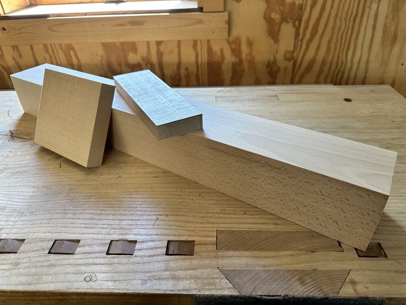 European Beech Jointer Plane Billet
