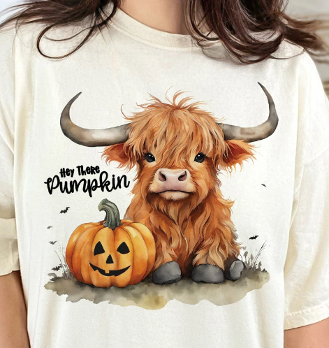 Fall/Halloween cow tshirt