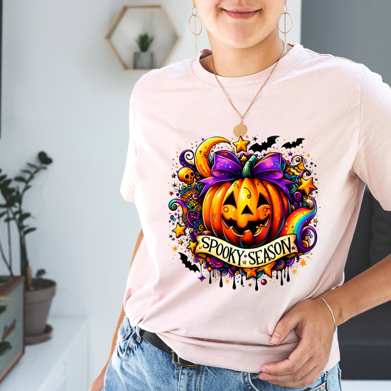 Spooky Season bright pumpkin tshirt