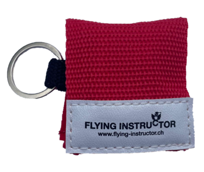 Einweg Beatmungsmaske Schlüsselanhänger "Flying Instructor"