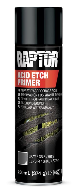RAPTOR Etch Primer Aerosol 450ml - Grey