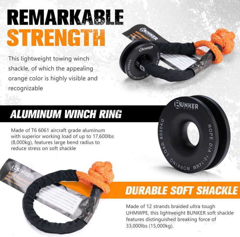 Bunker Indust Soft Shackle &amp; Snatch Ring Kit