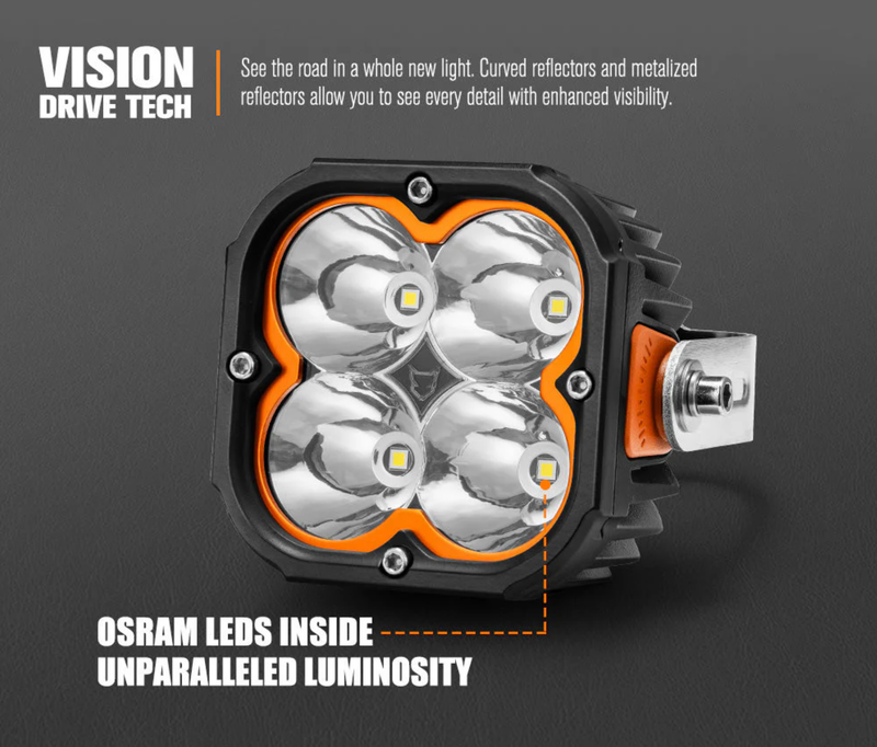 Lightfox Cygnus-1 Pair 5" Osram LED Pod Lights with DRL