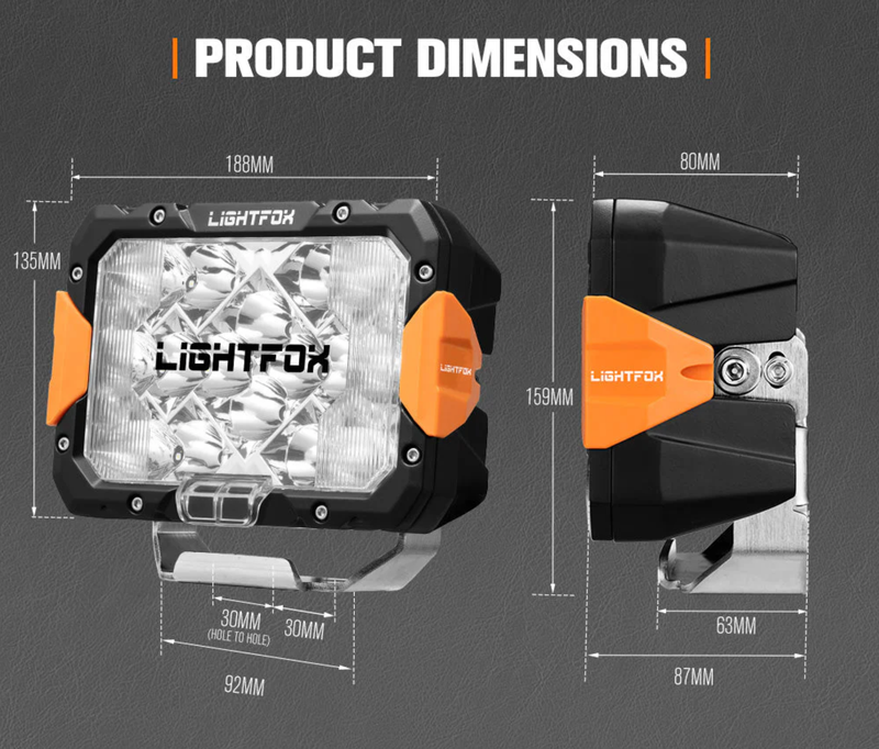 Lightfox Pegasus 9" Osram LED Lights