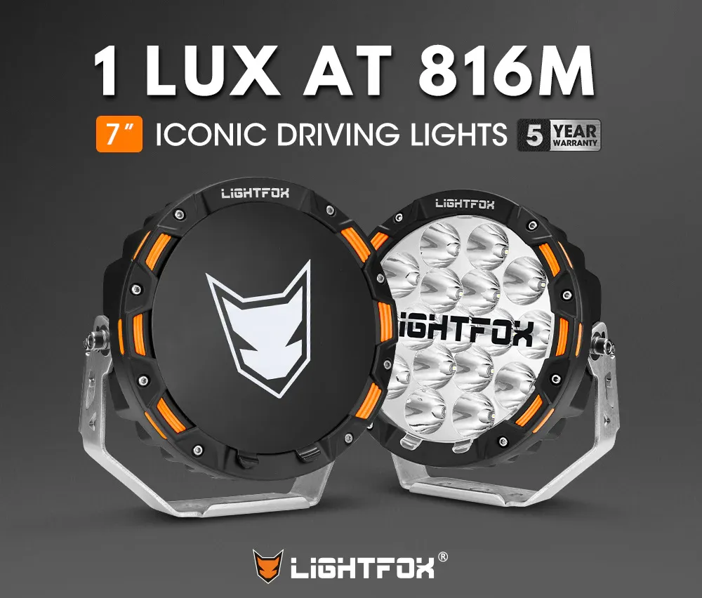 Lightfox Iconic Pair 7inch Osram LED Lights