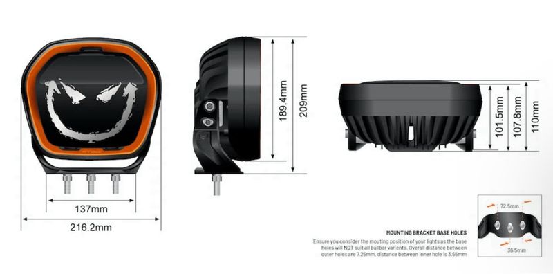 Stedi Type-X Evo 8.5'' Driving Lights [Pair]