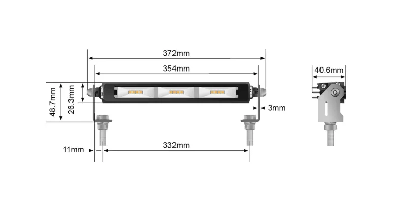 Stedi Micro 13.9" LED Bar Flood [Amber]
