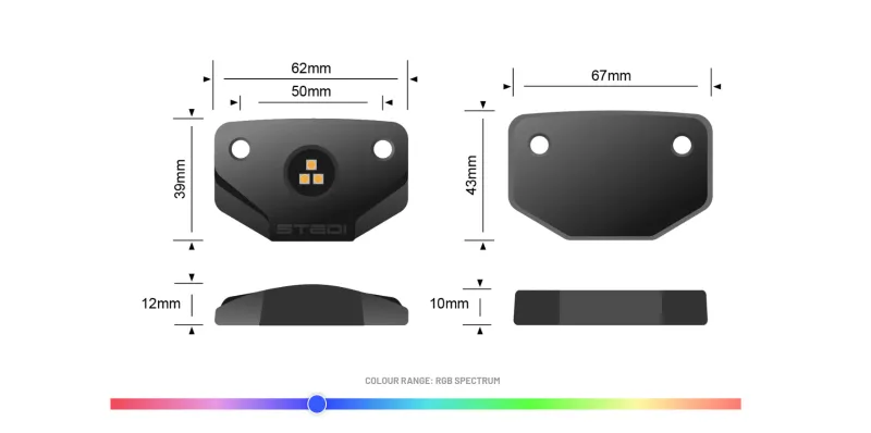 Stedi Rock Lights 6 Surface LED (RGB)