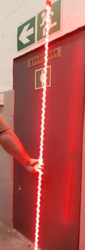 Safety Whip with Orange flag with LED Wrap (RED) 10FT (304.8cm)