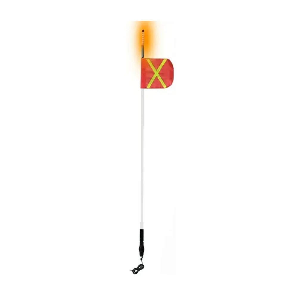Safety Whip with Orange flag LED (RED) 12FT (365.76cm)