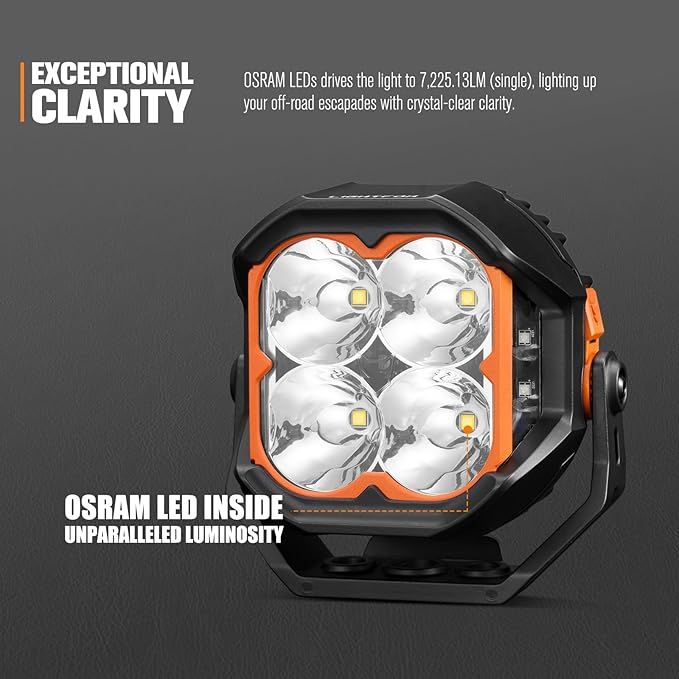Lightfox Cygnus-Pro Pair 5" LED Lights With Side Light &amp; DRL