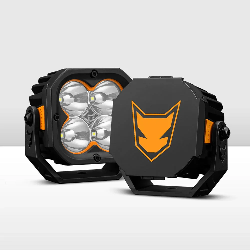 Lightfox Cygnus-4 3&quot; Pair LED Pod Lights with DRL