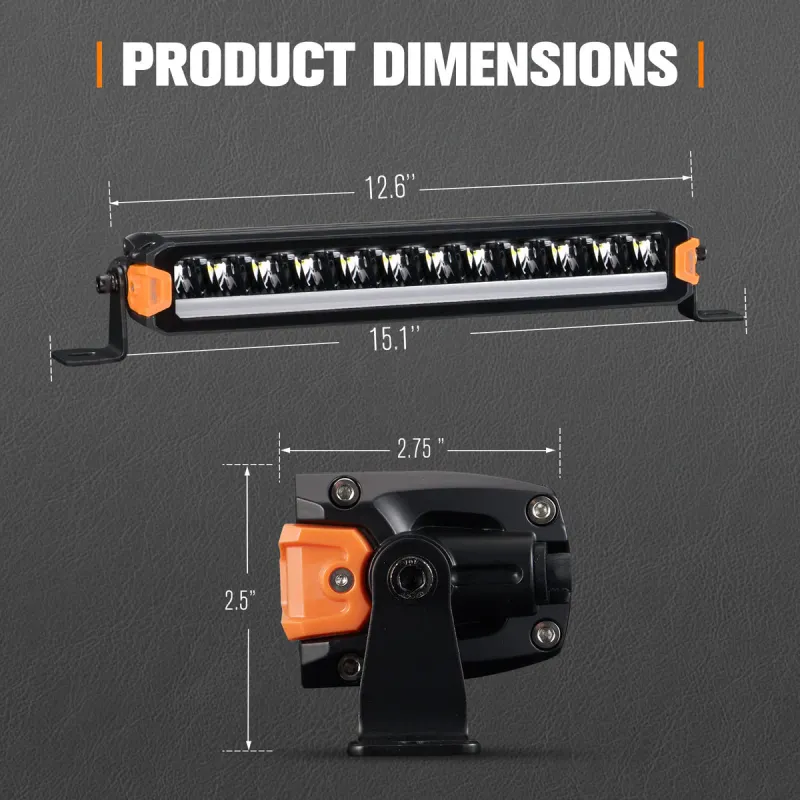 Lightfox 12inch LED Light Bar with DRL