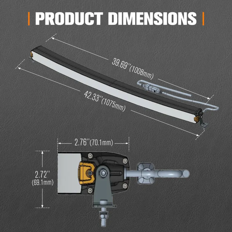 Lightfox 40inch Curved LED Light Bar with DRL