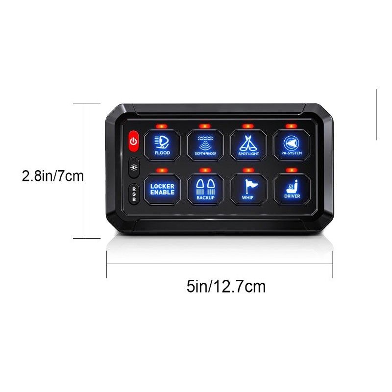 8 Way Switch Panel with Bluetooth