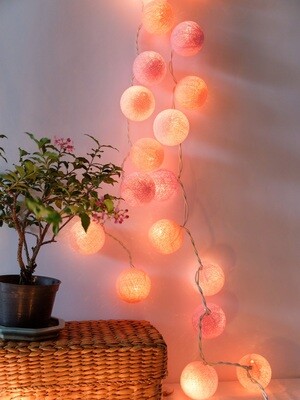 Cotton Ball Lights: Lover Birds