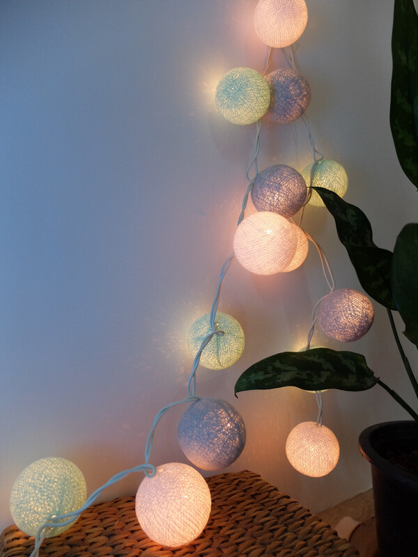 Cotton Ball Lights: Uranus