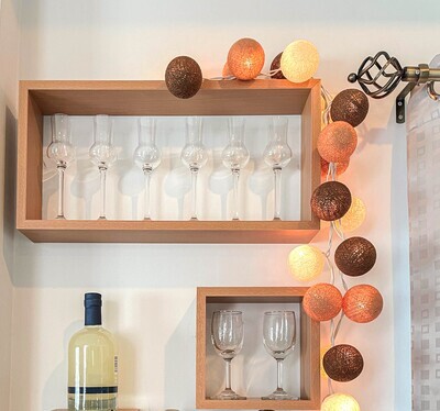 Cotton Ball Lights: Wooden Forest