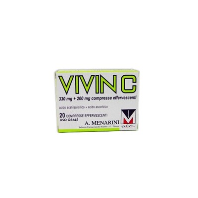 Vivin C - 330mg+200mg Acido Acetilsalicilico / Acido Ascorbico - 20 Compresse Effervescenti