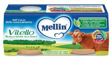 Mellin Omogeneizzato Vitello - 4 Vasetti 80g