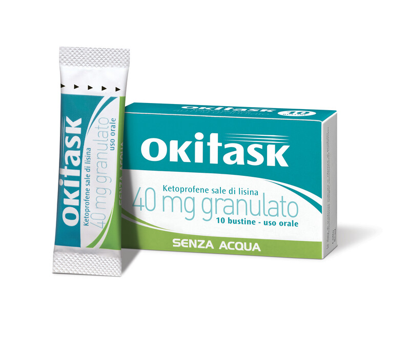 Okitask - Ketoprofene Sale di Lisina 40mg - 10 Bustine Orosolubili