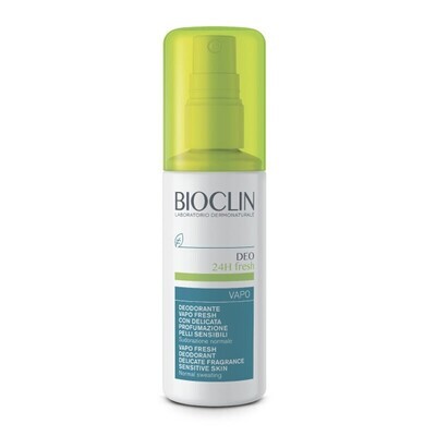 Bioclin Deo 24h Fresh - Deodorante Pelli Sensibili Sudorazione Normale - Vapo Spray 100 ml