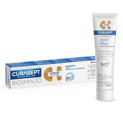 Curasept Biosmalto Dentifricio Junior - Carie Abrasione e Erosione - Tutti Frutti - 75ml