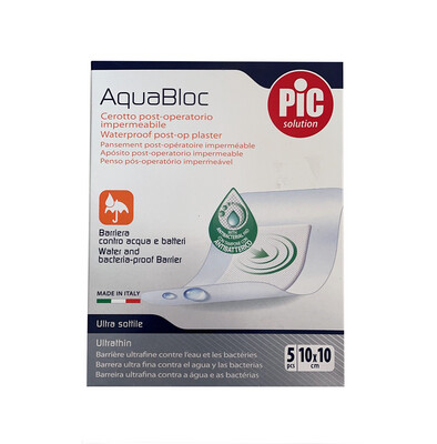 Aquabloc Pic Cerotto Post-Operatorio Impermeabile 10x10mm - Confezione 5 pz