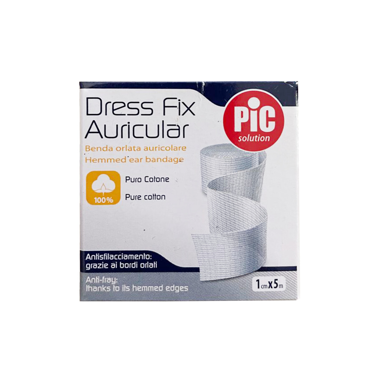 Dress Fix Auricular - Benda Orlata Auricolare In Puro Cotone - Pic - 1 Benda 1cm X 5m