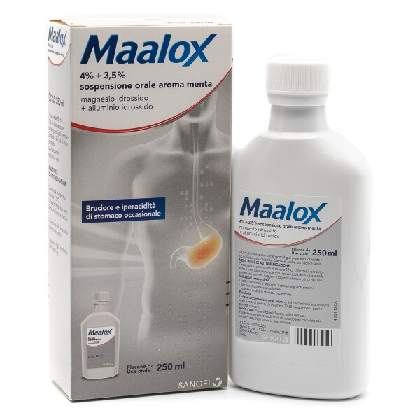 Maalox Sospensione Orale 4+3,5% - Aroma Menta - Flacone 250ml