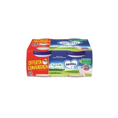 Mellin Omogeneizzato Agnello - 4 Vasetti 80g