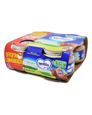 Mellin Omogeneizzato Manzo - 4 Vasetti 80g