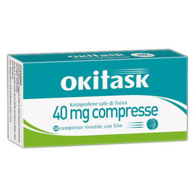 Okitask - Ketoprofene Sale di Lisina 40mg - 20 Compresse Rivestite