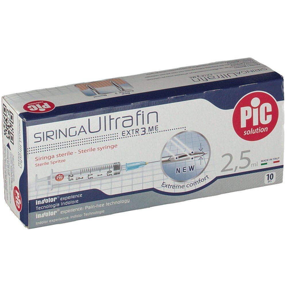 Siringhe Pic 2,5ml Ultrafin - Ago N.14 - 23G - 10 Siringhe