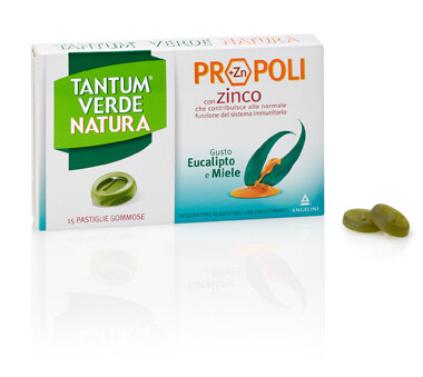 Tantum Verde Natura Eucalipto e Miele - 15 Pastiglie Gommose