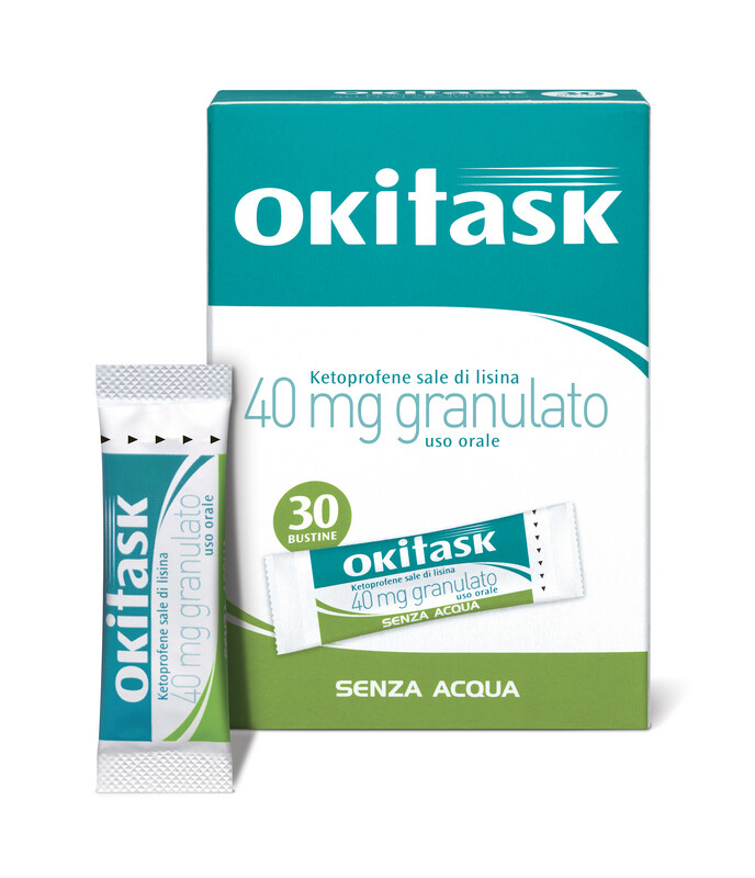 Okitask - Ketoprofene Sale di Lisina 40mg - 30 Bustine Orosolubili