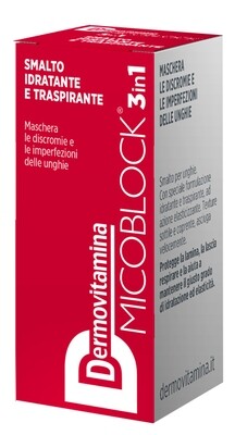 Dermovitamina Micoblock 3 in 1 Smalto Idratante e Traspirante - Flacone da 5ml - Rosso
