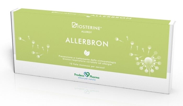 Biosterine Allergy Allerbron - Prevenzione e trattamento della sintomatologia bronco-respiratoria correlata ad allergie - Senza Glutine - Confezione 10 Fiale per aereosol 5 ml