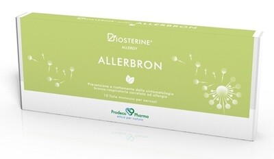 Biosterine Allergy Allerbron - Prevenzione e trattamento della sintomatologia bronco-respiratoria correlata ad allergie - Senza Glutine - Confezione 10 Fiale per aereosol 5 ml