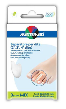 M-Aid Separatore Dita (2�, 3�, 4� Dito) - Confzione 3pz Mix