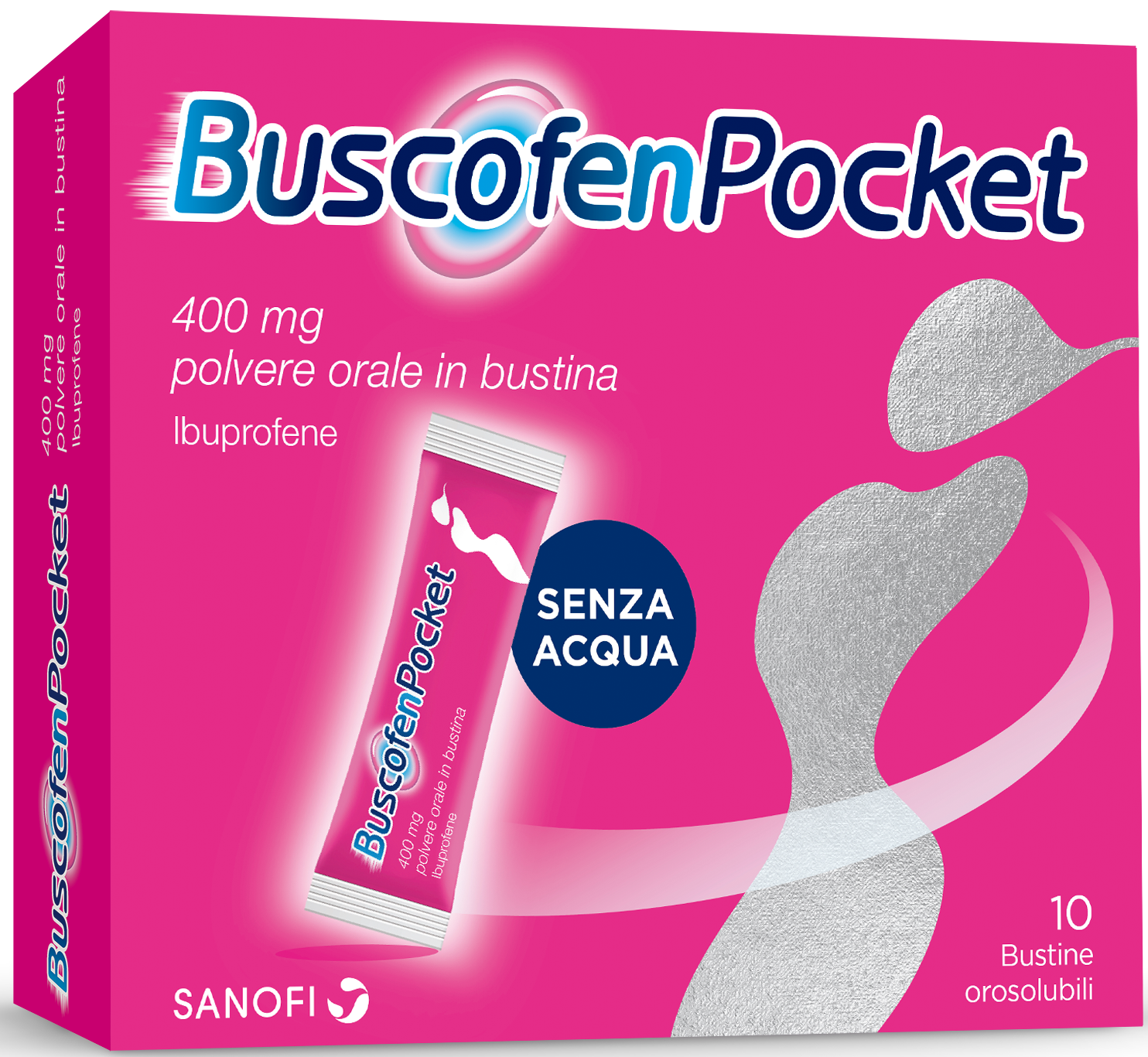 Buscofen Pocket Bustine Orosolubili 400 mg - Ibuprofene - Confezione 10 bustine