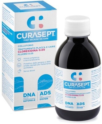 Curasept Colluttorio - 0,05 Clorexidina - Trattamento Placca e Carie - Ads+Dna - 200ml